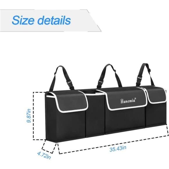 Car Trunk Organizer and Storage, Backseat Hanging Organizer for SUV, Truck, MPV - Picture 2 of 7